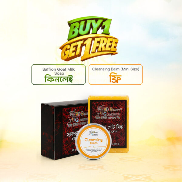 BUY 1 SAFFRON GOAT MILK SOAP GET 1 CLEANSING BALM FREE