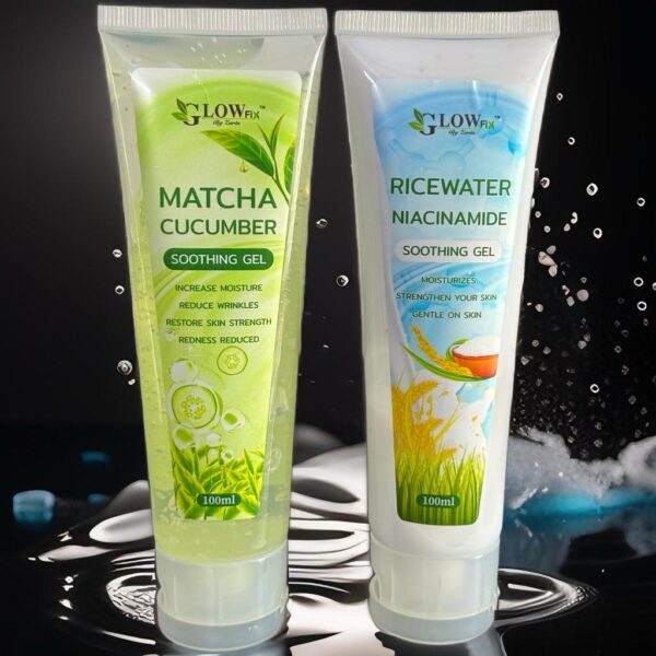 Matcha Cucumber & Rice Water Niacinamide Soothing Gel Combo Pack