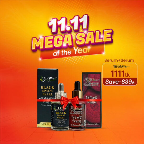 Black Ginseng Pearl Serum + Beetroot Serum (2 Pcs Combo)