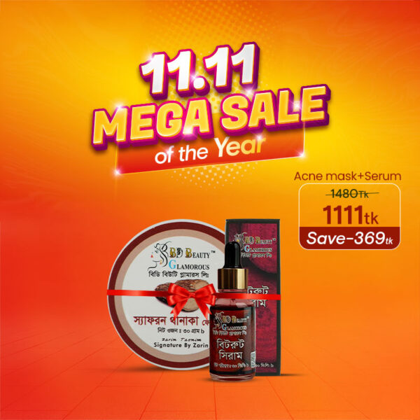 Saffron Thanaka For Face + Beetroot Serum (2 Pcs Combo)