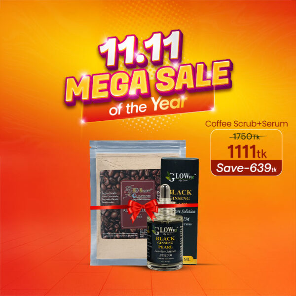 Arabic Coffee Scrub + Black Ginseng Pearl Serum (2 Pcs Combo)