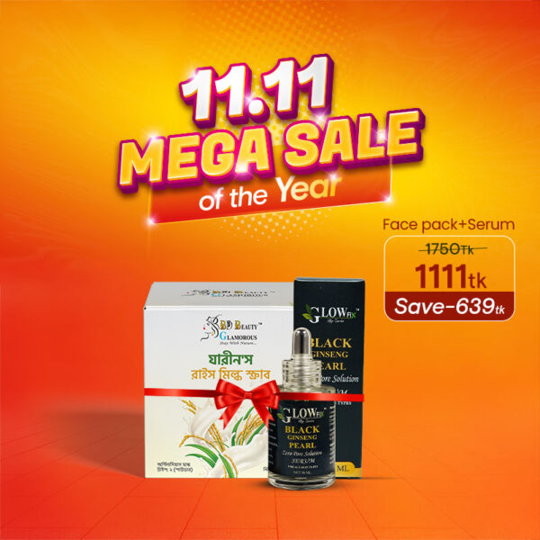 Zarin’s Rice Milk Scrub + Black Ginseng Pearl Serum (2 Pcs Combo)