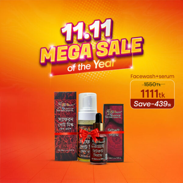 Saffron Goat Milk Face Wash + Beetroot Serum (2 Pcs Combo)