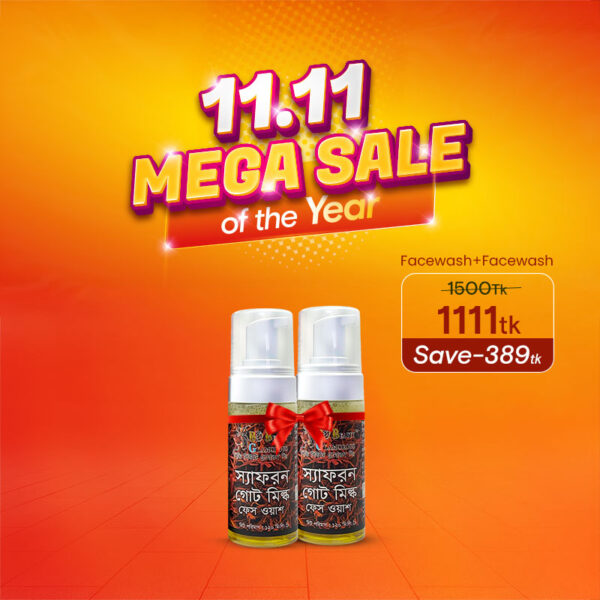 Saffron Goat Milk Face Wash (2 Pcs Combo)