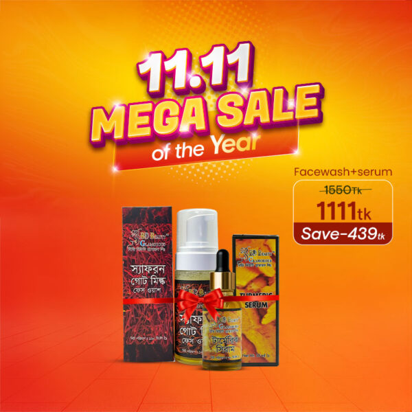 Saffron Goat Milk Face Wash +Turmeric Serum (2 Pcs Combo)