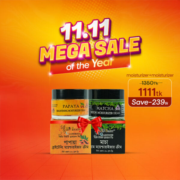 Papaya Brightening Moisturizer Cream + Matcha Serum Moisturizer Cream (2 Pcs Combo)