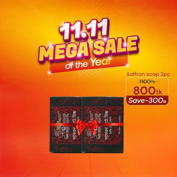 Saffron Goat Milk Handmade Soap (2 Pcs Combo)