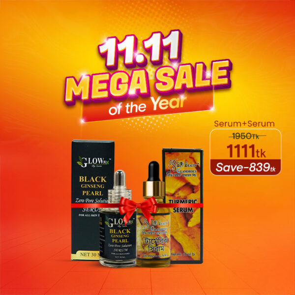 Black Ginseng Pearl Serum + Turmeric Serum (2 Pcs Combo)