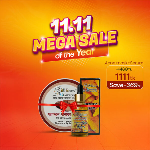 Saffron Thanaka For Face + Turmeric Serum (2 Pcs Combo)