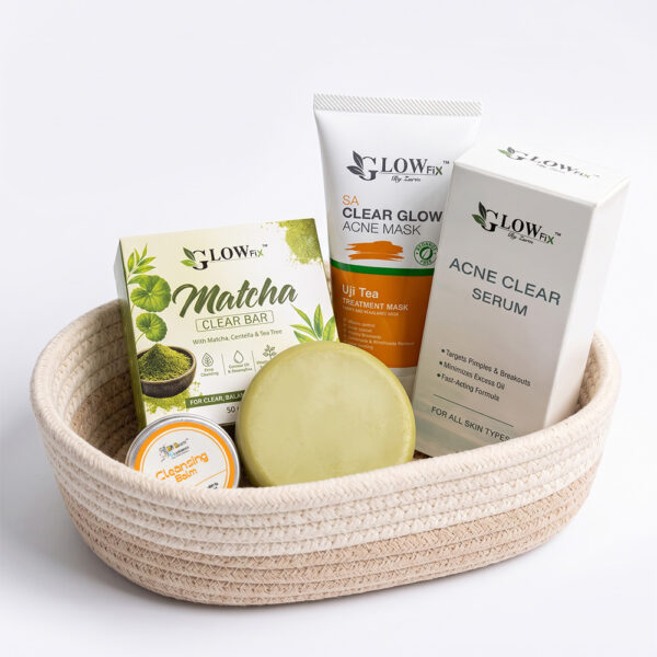 ACNE + BUMPS COMBO (MATCHA CLEAR BAR+SA ACNE MASK+CLEANSING BALM+ACNE CLEAR SERUM)-2000 TK