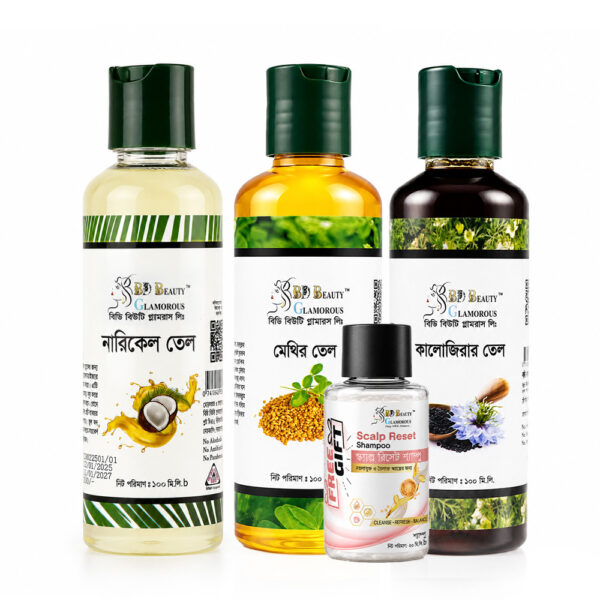 Root Strength & Hair Fall Care Combo - ( Fenugreek Oil + Black Cumin Oil + Coconut Oil)